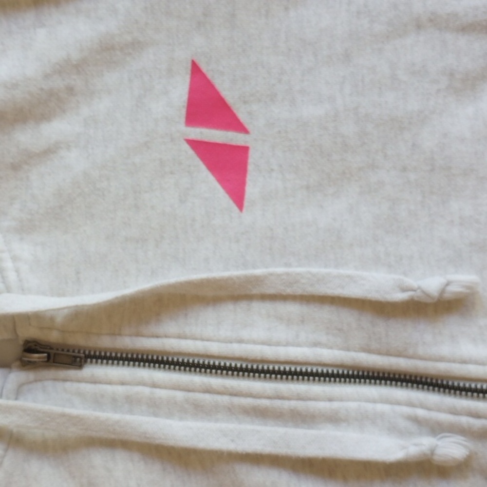 *50off3* Avicii H&M Zip Hoodie Graphic Sweatshirt S Light Gray Hot Pink - Picture 6 of 12